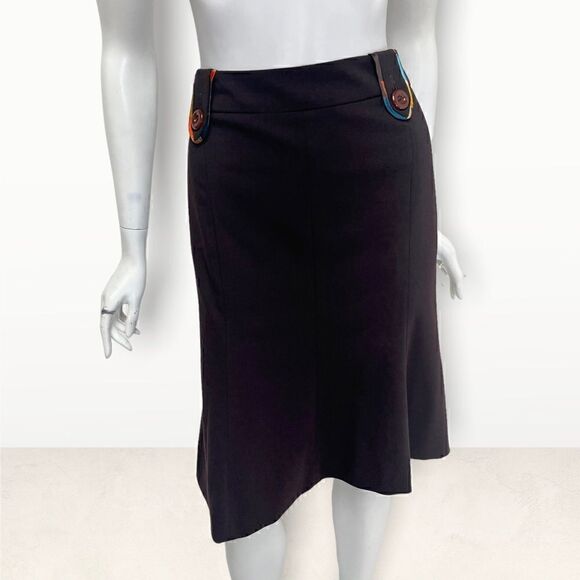 Missoni Brown Wool Blend Button Detail Skirt - Picture 1 of 3
